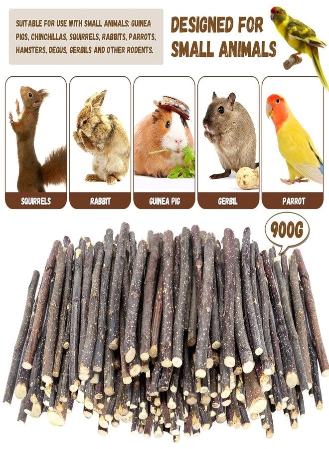WYOMER 2lb(900g) Small Apple Sticks for Rabbits, Animals Molar Wood Treats Toys for Chinchillas Guinea Pig Hamster Gerbil Parrot Bunny and Small Animals Chew Stick Toys Treats - Image 4